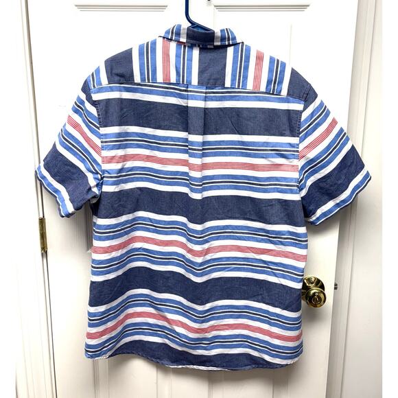 U.S. Polo Assn. Short Sleeve Button Down, Red White Blue Stripe, Men's Size XXL - Picture 3 of 4